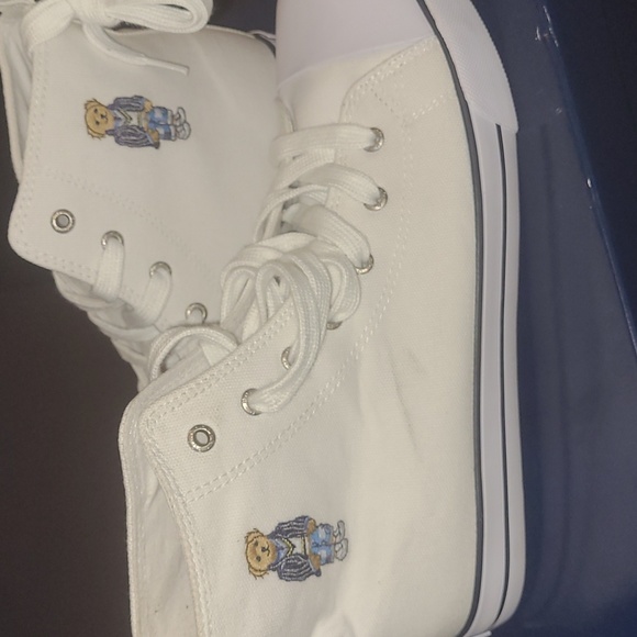Polo Ralph Lauren Shoes - New Polo Bear by Ralph Lauren canvas high tops size 6.5jr=8wn
